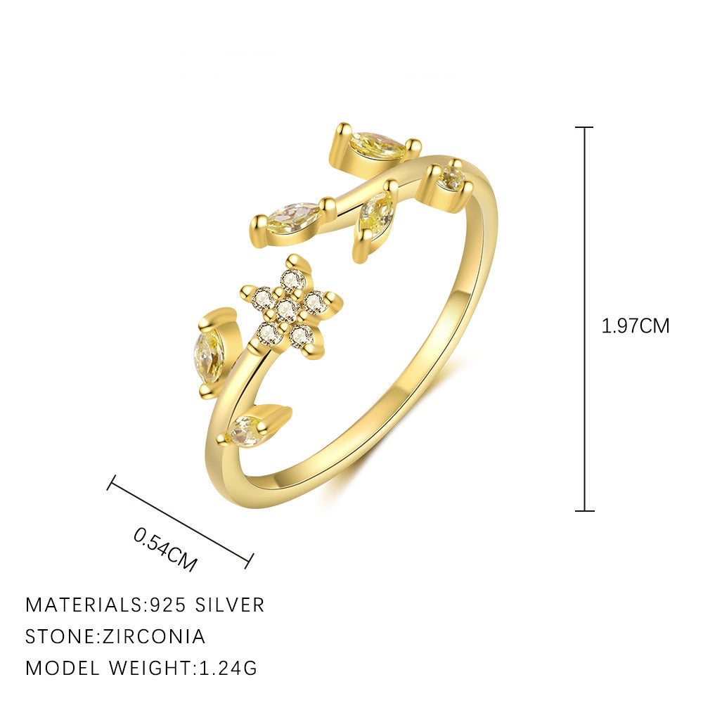 Yellow Flowers ZC Gold Vermeil Ring