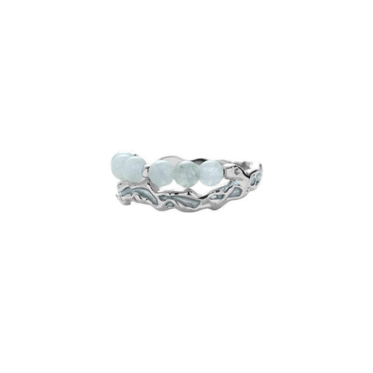 Natural stone double ring
