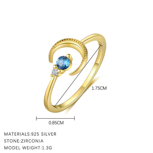 Moon ZC Gold Vermeil Ring