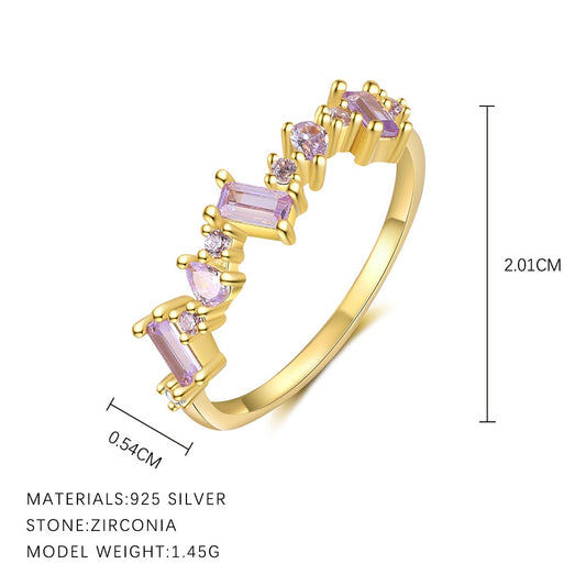 Purple ZC Gold Vermeil Ring