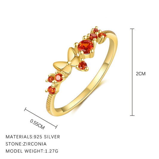 Butterfly ZC Gold Vermeil Ring